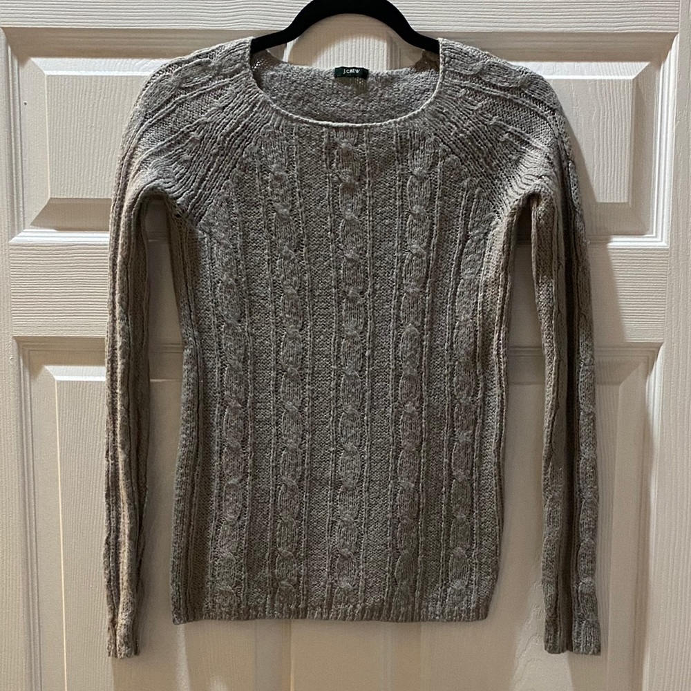 J. Crew Knit Gray Sweater Size: Small